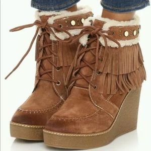 Kempher fringe bootie.